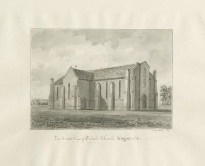 Église de Pelsall : dessin sépia - John Buckler
