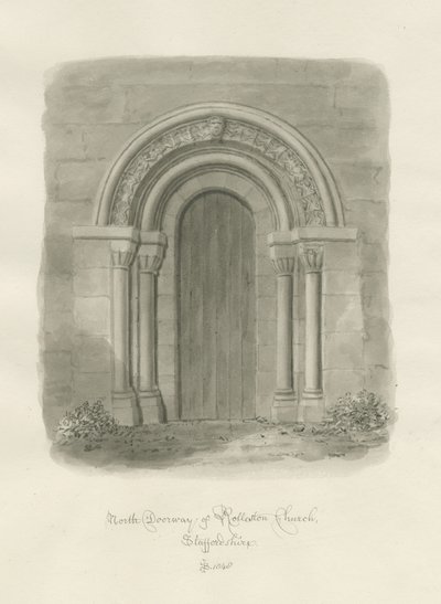 Église de Rolleston - Porte nord - John Buckler