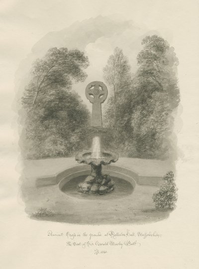 Rolleston Hall - Croix ancienne - John Buckler