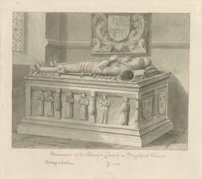 Église de Seighford - Tombe de William et Mercy Bowyer - John Buckler