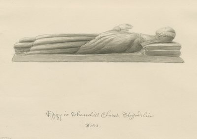 Église de Shareshill - Effigie monumentale de Cassandra Swynnerton - John Buckler