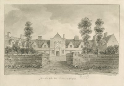 Stafford - Maisons de charité: dessin sépia - John Buckler