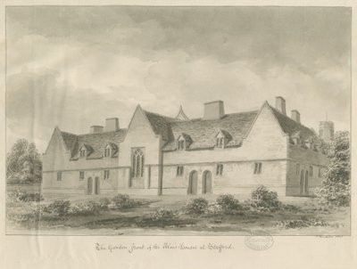 Stafford - Maisons de charité : dessin sépia, 1841 - John Buckler