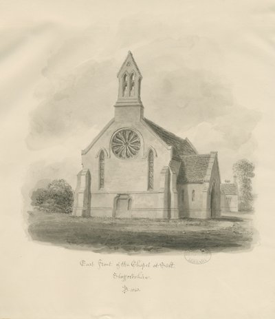 Stafford - Chapelle de Salt [St. James] : dessin sépia - John Buckler