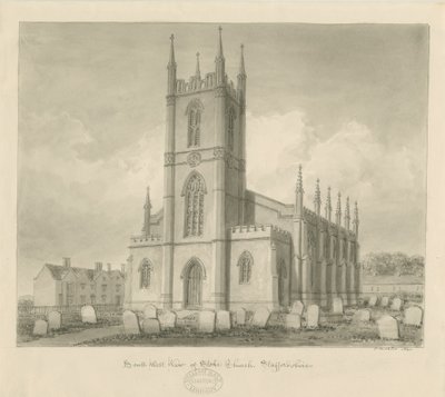 Église de Stoke-upon-Trent [Nouvelle] : dessin sépia - John Buckler