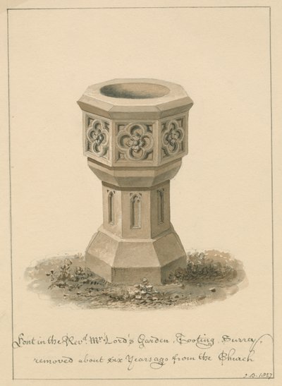 Surrey - Tooting - Fontaine dans le Jardin du Révérend M. Lord, 1827 - John Buckler