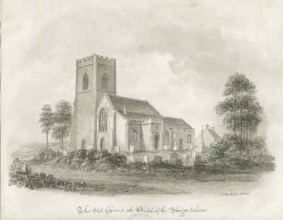 La Vieille Église à Biddulph, Staffordshire, 1844 - John Buckler