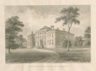 Thorpe Constantine Hall (dessin au lavis sépia, 1848) - John Buckler
