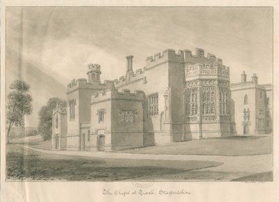 Tixall - Chapelle à Tixall Hall - John Buckler
