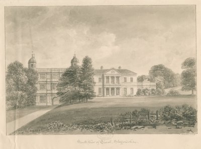 Tixall Hall et pavillon - John Buckler
