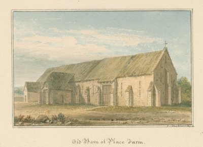 Wiltshire - Place Farm - Vieille Grange, 1817 - John Buckler
