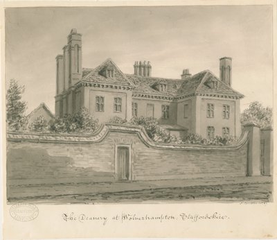 Wolverhampton - La maison du doyen : dessin sépia - John Buckler