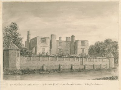 Wolverhampton - Le Vieux Hall : dessin sépia, 1837 - John Buckler