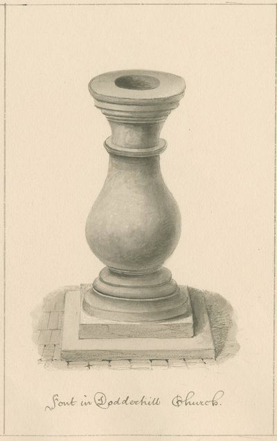 Worcestershire - Droitwich - Fonts baptismaux de l