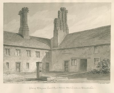 Worcestershire - Droitwich - Staynors Court : dessin sépia, 1833 - John Buckler