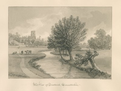 Worcestershire - Droitwich - Vue Ouest de la Ville, 1833 - John Buckler