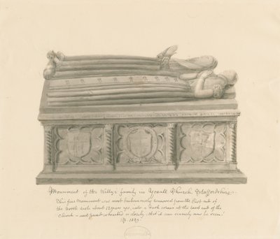 Église de Yoxall - Monument de la famille Welly - John Buckler