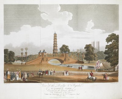 Vue du pont et de la pagode, St James