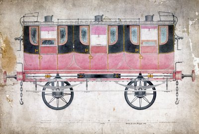 Wagon de première classe du chemin de fer Manchester & Leeds, vers 1844 - John Burgess