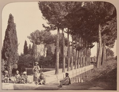 Tribus afghanes se reposant dans les jardins de Babur, Jalalabad, 1878 - John Burke