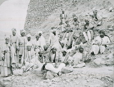 Chefs et khans de Khyber, fort de Jamrud, frontière nord-ouest, vers 1878 - John Burke