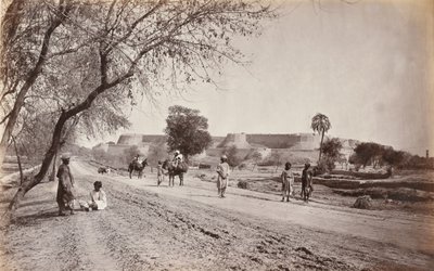 Fort de Peshawar et ses environs, depuis la prison, vers 1862 - John Burke