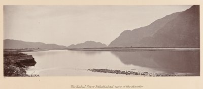 La rivière Kaboul, Jellallabad, scène du désastre, 1879 - John Burke