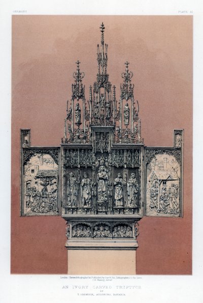 Triptyque sculpté en ivoire - John Burley Waring