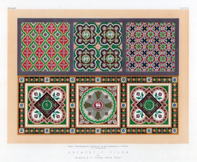 Carreaux encaustiques, 19ème siècle - John Burley Waring