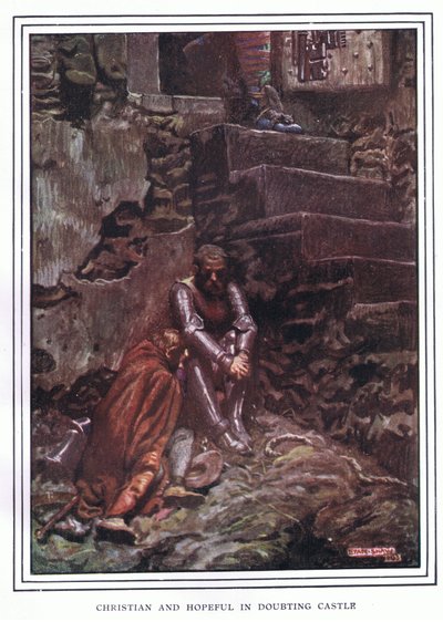 Chrétien et Espoir dans le château du doute - John Byam Liston Shaw