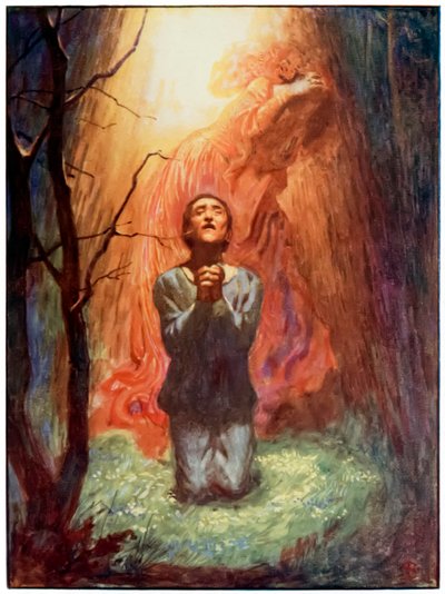 "Monsieur Standfast" de "Le Voyage du pèlerin de ce monde à celui qui est à venir" par John Bunyan - John Byam Liston Shaw