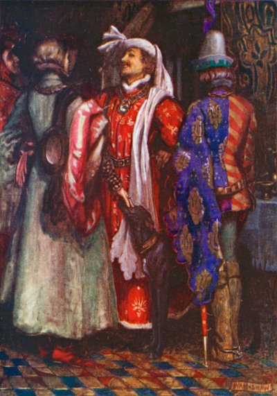 "Priez Dieu pour que nous nous hâtions et que nous arrivions trop tard !" Richard II - Acte I, Scène 4 (lithographie couleur) - John Byam Liston Shaw