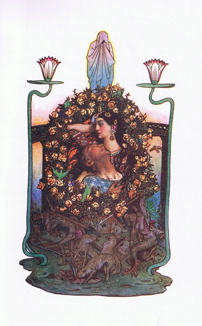 Le jardin près du pont, illustration de The Garden of Kama (et autres poèmes de l