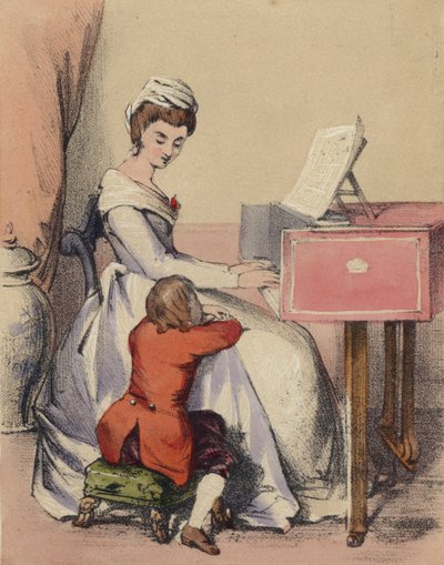 Marie-Antoinette chantant au Dauphin, fils du roi Louis XVI - John Callcott Horsley