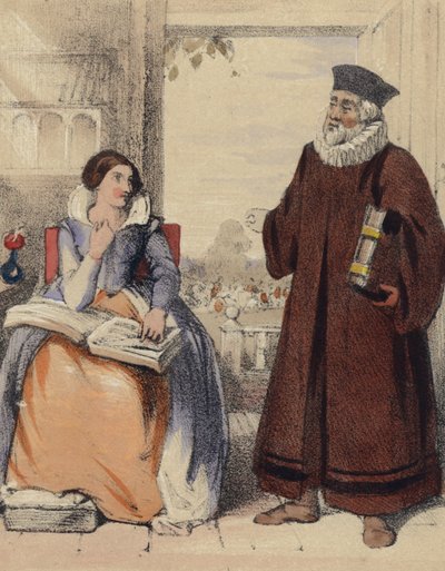 Roger Ascham, tuteur de la reine Élisabeth Ire - John Callcott Horsley