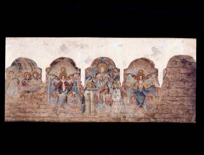Étude des peintures murales à la salle capitulaire - John Carter
