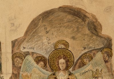 Étude des peintures murales à la salle capitulaire - John Carter