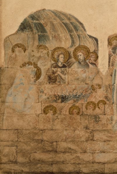 Étude des peintures murales à la salle capitulaire - John Carter