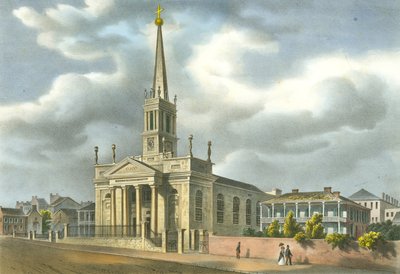 Cathédrale Saint-Louis Publiée et Lithographiée Par J. C. Wild Au Bureau du Missouri Republican - John Caspar Wild