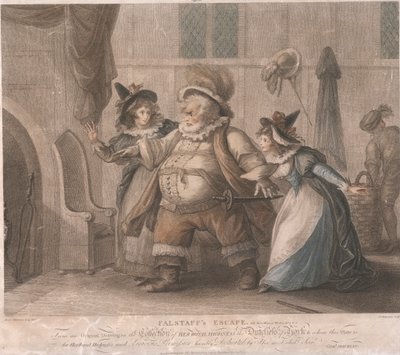 La fuite de Falstaff - "Les Joyeuses Commères de Windsor," Acte IV, Scène II - John Chapman