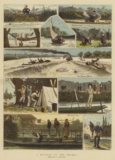 Vacances sur la Tamise - John Charles (after) Dollman