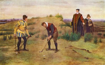 Les Briseurs de Sabbat, deux hommes surpris en train de jouer au golf le jour du Sabbat - John Charles (after) Dollman