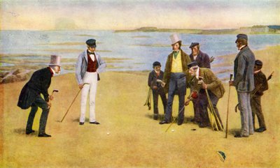 Le Stymie, un quatuor jouant au golf à North Berwick - John Charles (after) Dollman
