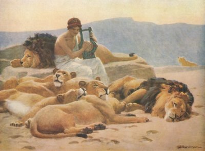 Orphée et sa lyre, fin 19ème-début 20ème siècle, 1914 - John Charles Dollman