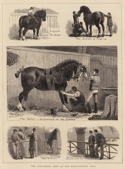Le Salon des Chevaux de Trait au Hall Agricole - John Charles Dollman