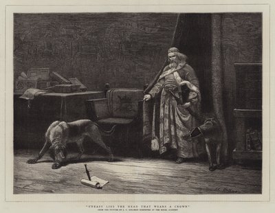Inquiète est la tête qui porte une couronne - John Charles Dollman