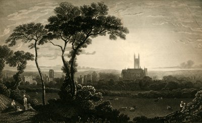 Vue est de la ville de Canterbury - John Charles Varrall