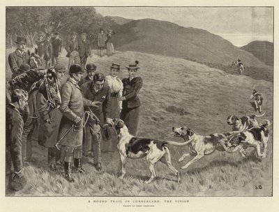 Une course de chiens en Cumberland, l
