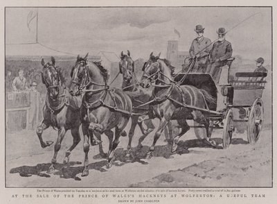 À la vente des Hackneys du Prince de Galles à Wolferton, une équipe utile - John Charlton
