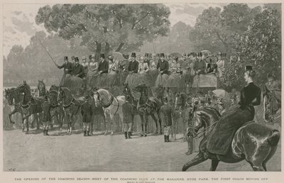 Rassemblement du Coaching Club au Magazine, Hyde Park, Londres (gravure) - John Charlton